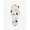 Entire Studios Womens Ashflake Coco Notch-lapels Faux-fur Coat In White