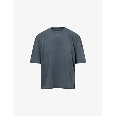 Entire Studios Womens Dart Round-neck Cotton-jersey T-shirt Washedblack In Gray