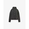 Entire Studios Womens Washed Black Eternal Zip Cotton-jersey Hoodie In Black