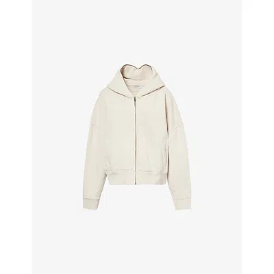 Entire Studios Womens Off White Eternal Zip Cotton-jersey Hoodie