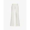 Entire Studios Womens Rice Heavy Flare Drawstring Straight-leg Low-rise Cotton-jersey Jogging Bottoms In Rice