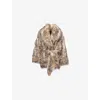 Entire Studios Womens Natural Juno Belted Faux-fur Coat In Brown