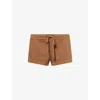 Entire Studios Womens Dune Lightweight Micro Drawstring Cotton-jersey Shorts Xs In Brown