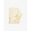 Entire Studios Womens Tan Side Drape Round-neck Woven Top In Neutral