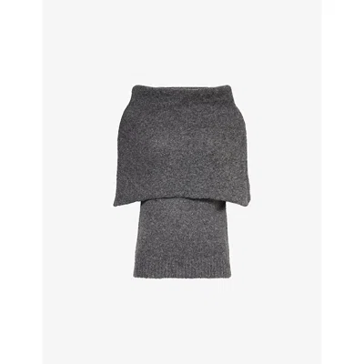 Entire Studios Womens Smoke Sleeveless Bound Brushed Knitted Top Xs In Gray