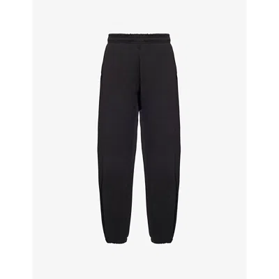 Entire Studios Womens Two-slip-pockets Drawstring Straight-leg Mid-rise Cotton-jersey Jogging Bottoms Soot