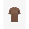 Entire Studios Mercerized Crew Neck T-shirt In Brown