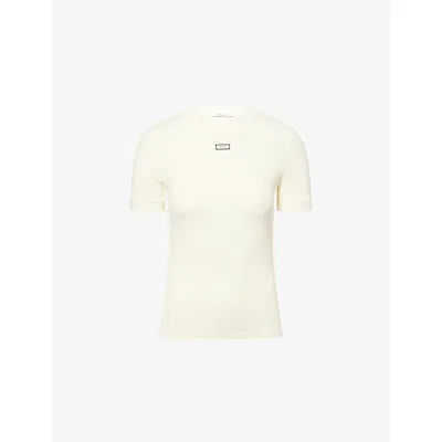 Entire Studios Womens  Lounge Ribbed Cotton T-shirt In Neutral