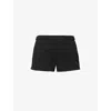 Entire Studios Womens Washedblack Micro Drawstring Cotton-jersey Shorts Xs In Soot