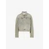 Entire Studios Blue Gem Denim Jacket In Surface Wave