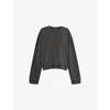 Entire Studios Womens Washed Black Box Round-neck Cotton-jersey Sweatshirt In Black