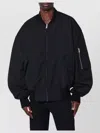 Entire Studios Bomber Jacket With Diamond-quilted Interior And Utility Pockets In Black