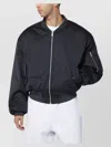 Entire Studios Wool Blend Bomber Jacket Zip In Black