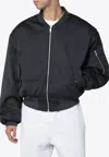Entire Studios Wool-blend Zip-up Bomber Jacket In Black