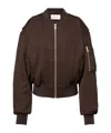 Entire Studios Wool Bomber Jacket In Brown