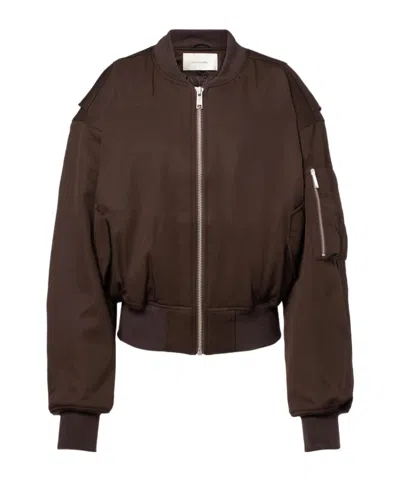 Entire Studios Wool Bomber Jacket In Brown