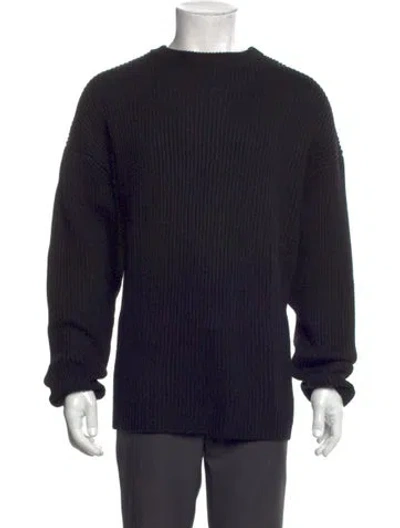 Pre-owned Entire Studios Wool Crew Neck Pullover In Black