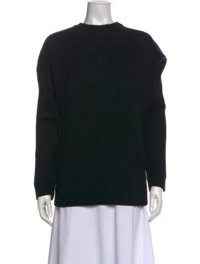 Pre-owned Entire Studios Wool Crew Neck Sweater In Black