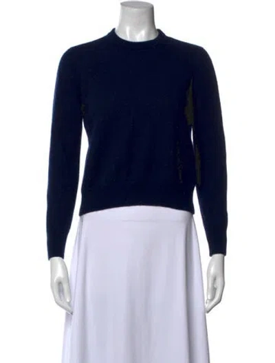 Pre-owned Entire Studios Wool Crew Neck Sweater In Blue