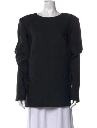 Pre-owned Entire Studios Wool Crew Neck Top In Black