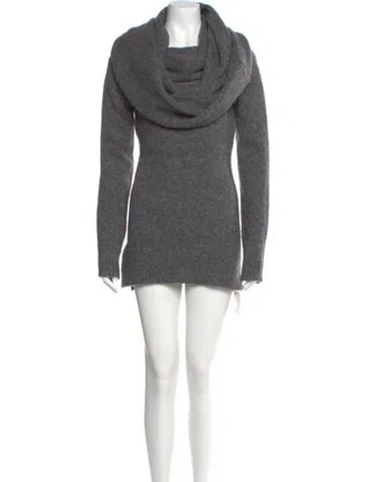 Pre-owned Entire Studios Wool Knee-length Dress In Gray