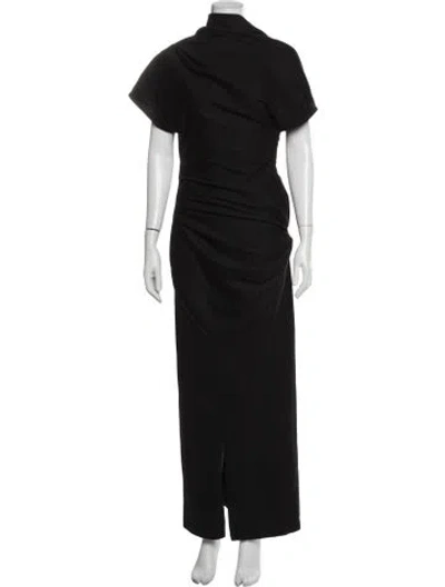 Pre-owned Entire Studios Wool Long Dress In Black