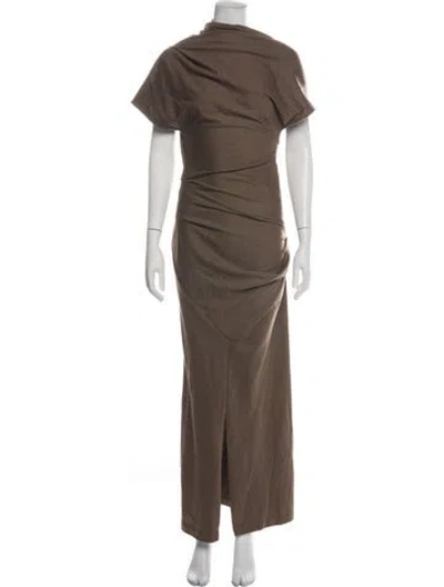 Pre-owned Entire Studios Wool Long Dress In Brown