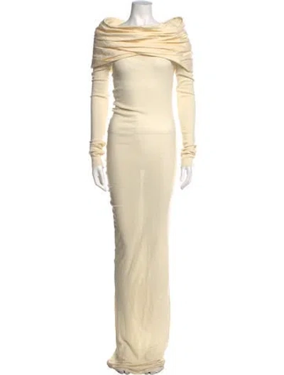 Pre-owned Entire Studios Wool Long Dress In Neutrals