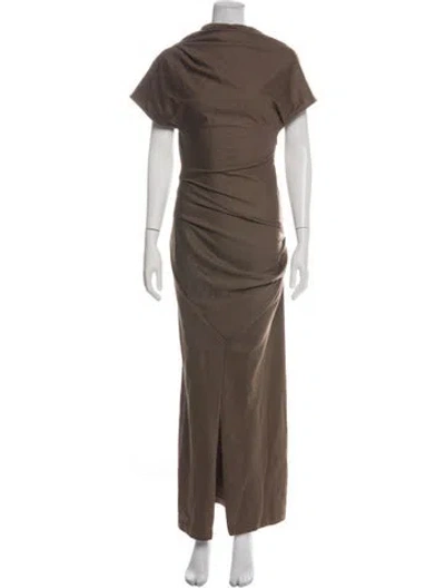 Pre-owned Entire Studios Wool Long Dress W/ Tags In Brown