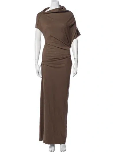 Pre-owned Entire Studios Wool Long Dress W/ Tags In Brown