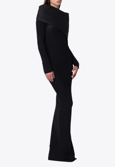 Entire Studios Wool Maxi Dress In Black