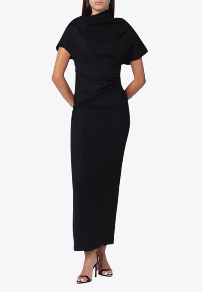 Entire Studios Wool Midi Dress In Black
