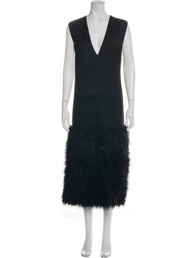 Pre-owned Entire Studios Wool Midi Length Dress W/ Tags In Black