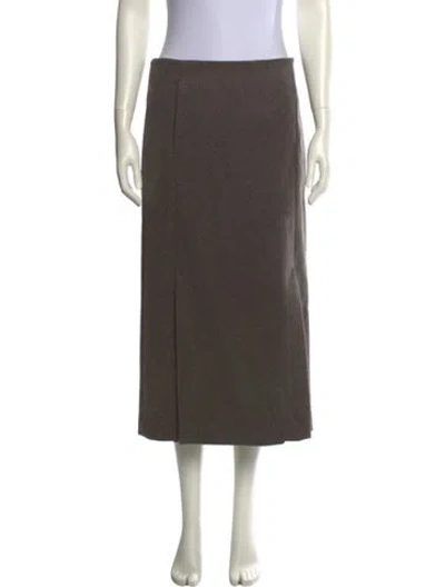 Pre-owned Entire Studios Wool Midi Length Skirt In Brown