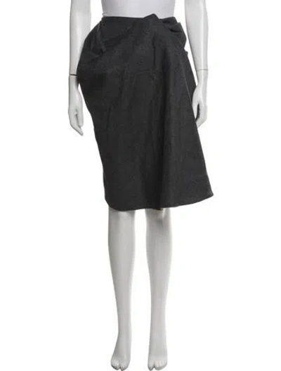 Pre-owned Entire Studios Wool Midi Length Skirt W/ Tags In Grey