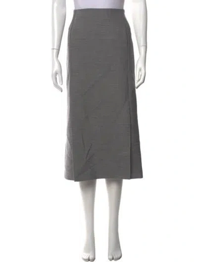 Pre-owned Entire Studios Wool Midi Length Skirt W/ Tags In Grey
