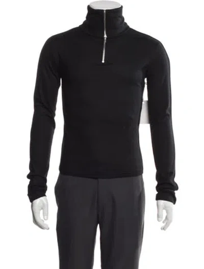 Pre-owned Entire Studios Wool Mock Neck Pullover W/ Tags In Black