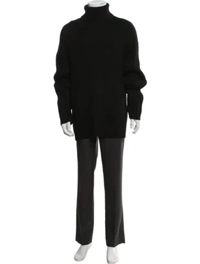 Pre-owned Entire Studios Wool Turtleneck Pullover In Black