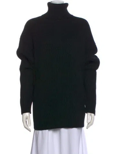 Pre-owned Entire Studios Wool Turtleneck Sweater In Black