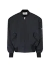 Entire Studios Black Boxy Functional Pocket Jacket In Blue