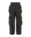 Entire Studios Cargo Style Cotton Joggers With Elastic Waistband In Black