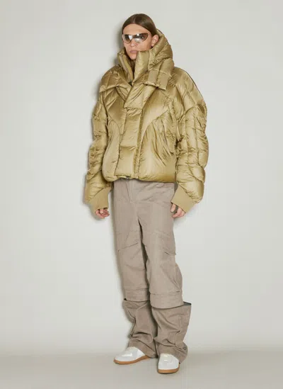 Entire Studios Xm Puffer Down Jacket In Gold