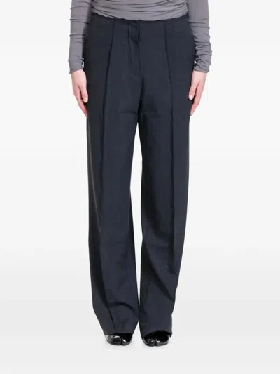 Entire Studios Zerobound Pleated Wide-leg Trousers In Blue