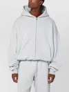 Entire Studios Grey Zip Cotton Sweatshirt In Gray