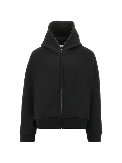 Entire Studios Eternal Zip Cotton Sweatshirt In Black