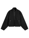 Entire Studios Textured High Neck Long Sleeve Jacket In Black