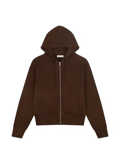 Entire Studios Zip-fastening Hooded Sweatshirt In Brown