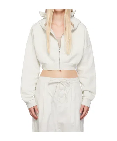 Entire Studios Zippered Hoodie In White