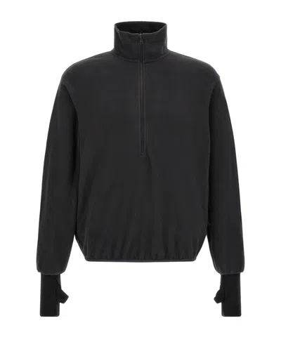 Entire Studios Zip-up Fleece Sweatshirt In Black