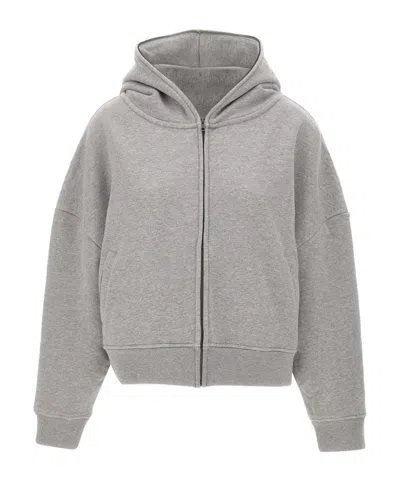 Entire Studios Zip-up Hooded Sweater In Gray